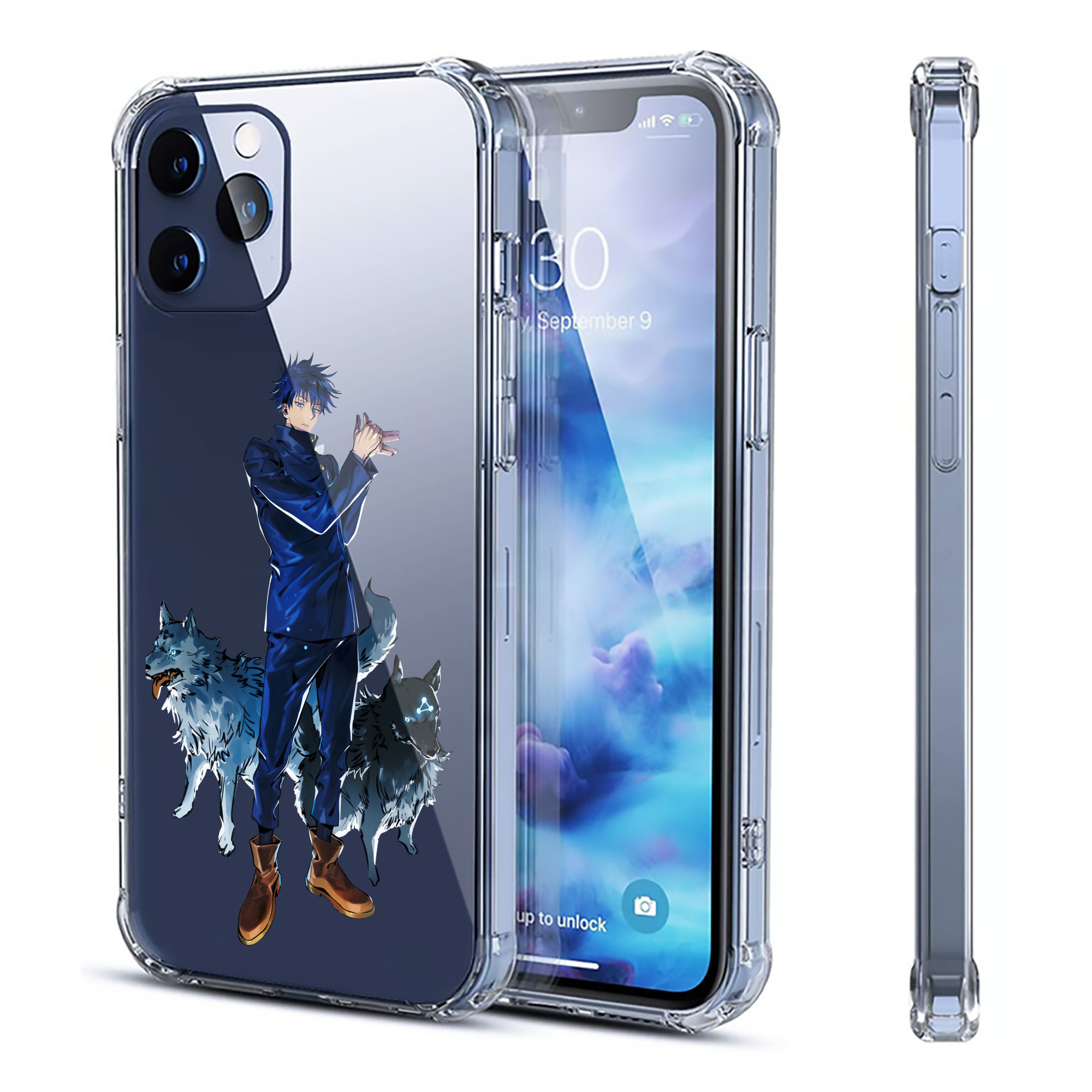 （画像用） 呪術廻戦 Jujutsu Kaisen 【iPhone 12シリーズ対応】透明スマホケース（クリアソフトケース）